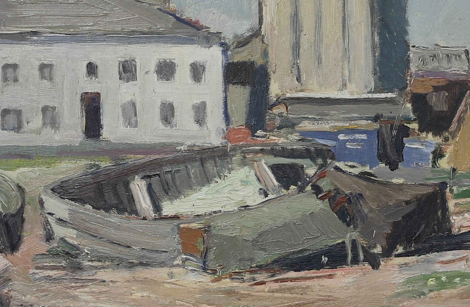 Vintage Mid Century Oil Painting From Sweden by G Isaksson