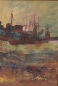 Load image into Gallery viewer, Mid Century Abstract Landscape Oil Painting From Sweden
