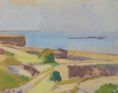 Load image into Gallery viewer, Mid Century Original Coastal Oil Painting From Sweden
