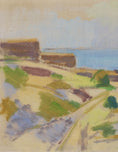 Load image into Gallery viewer, Mid Century Original Coastal Oil Painting From Sweden

