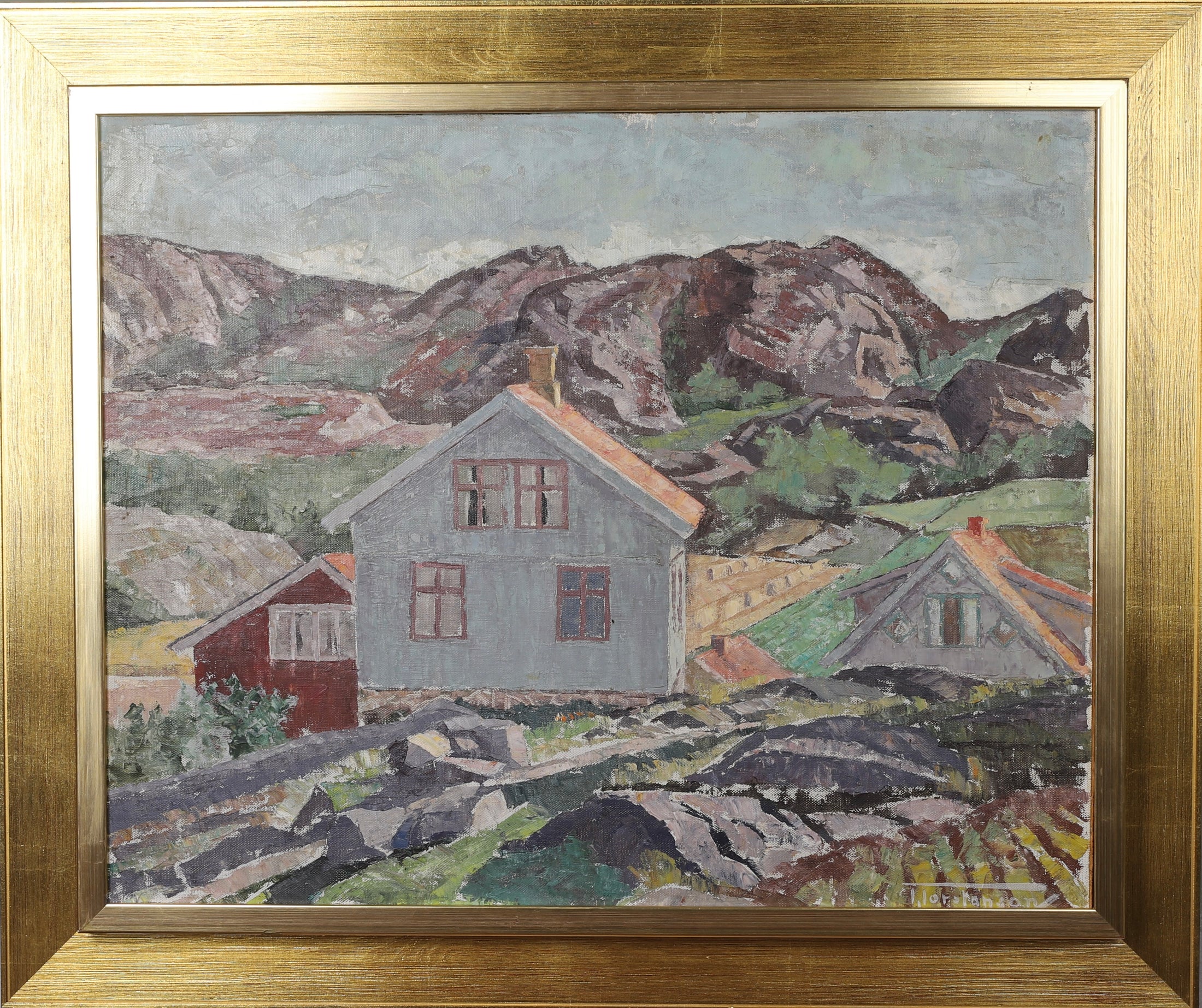 Mid Century Oil Painting By T Torstensson From Sweden