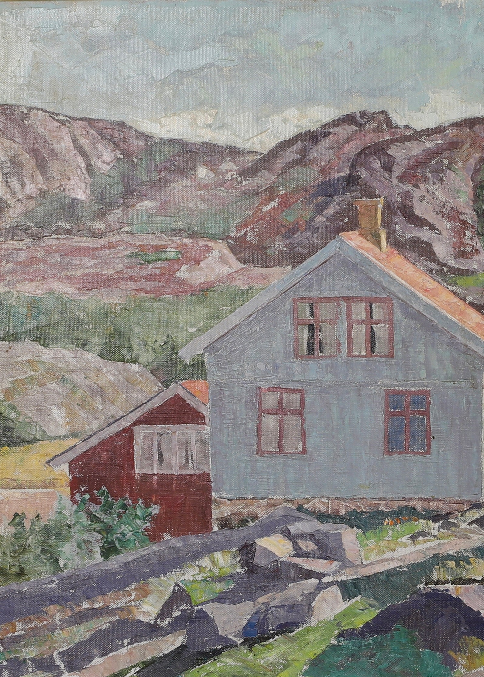 Mid Century Oil Painting By T Torstensson From Sweden