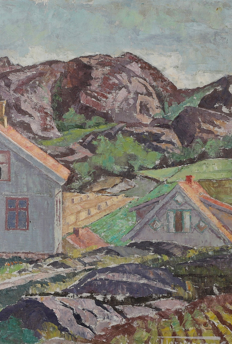 Mid Century Oil Painting By T Torstensson From Sweden