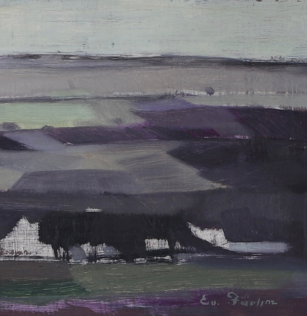 Mid Century Original Landscape Oil Painting from Sweden
