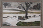 Mid Century Spring Landscape Oil Painting From Sweden