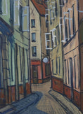 Load image into Gallery viewer, Mid Century Original Cityscape Oil Painting From Sweden
