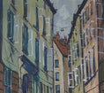 Load image into Gallery viewer, Mid Century Original Cityscape Oil Painting From Sweden
