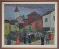 Load image into Gallery viewer, Mid Century Original Cityscape Oil Painting From Sweden
