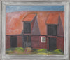 Vintage Art Room Mid Century Original Oil Painting from Sweden