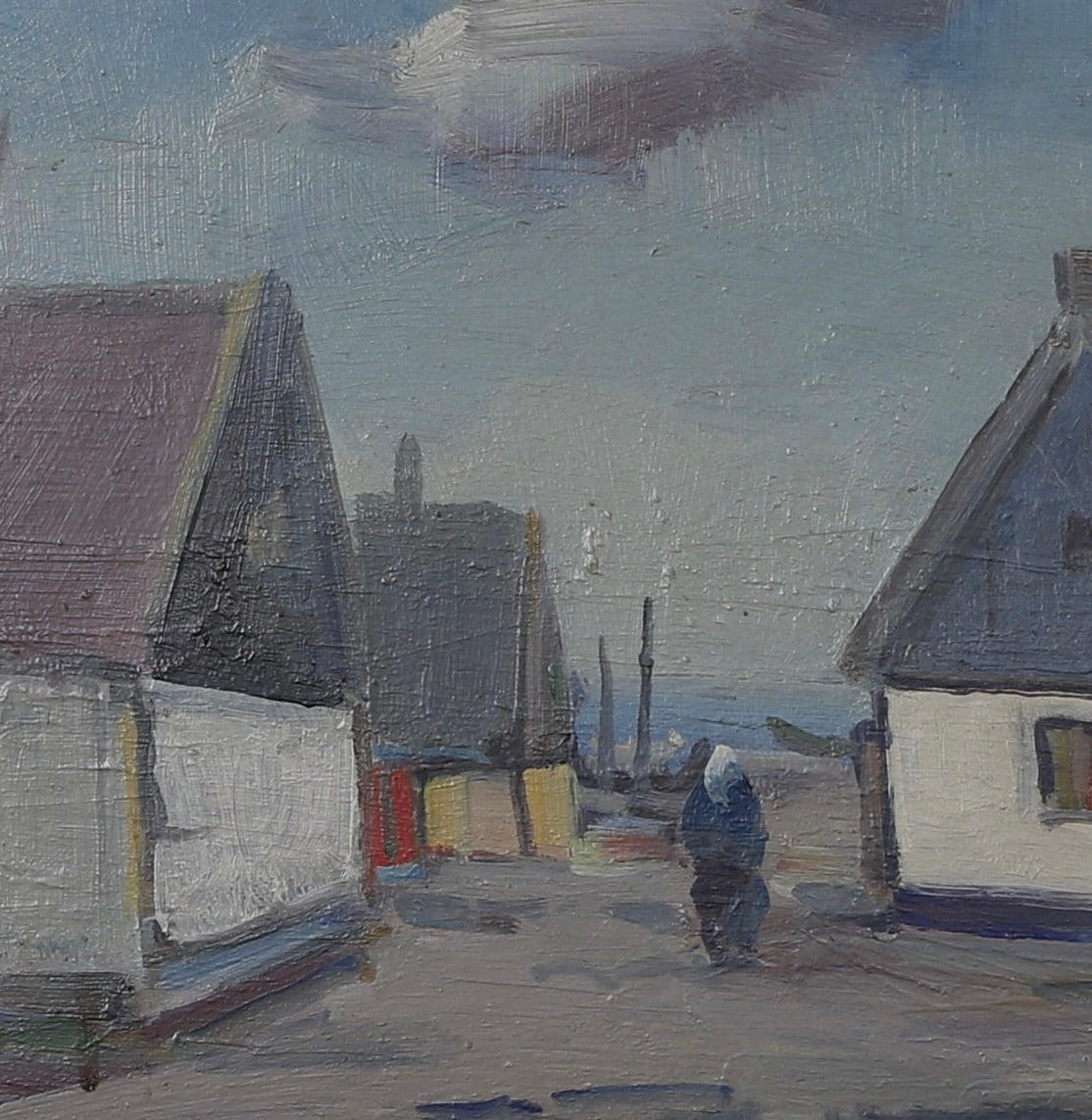 Mid Century Vintage Seascape Oil Painting From Sweden