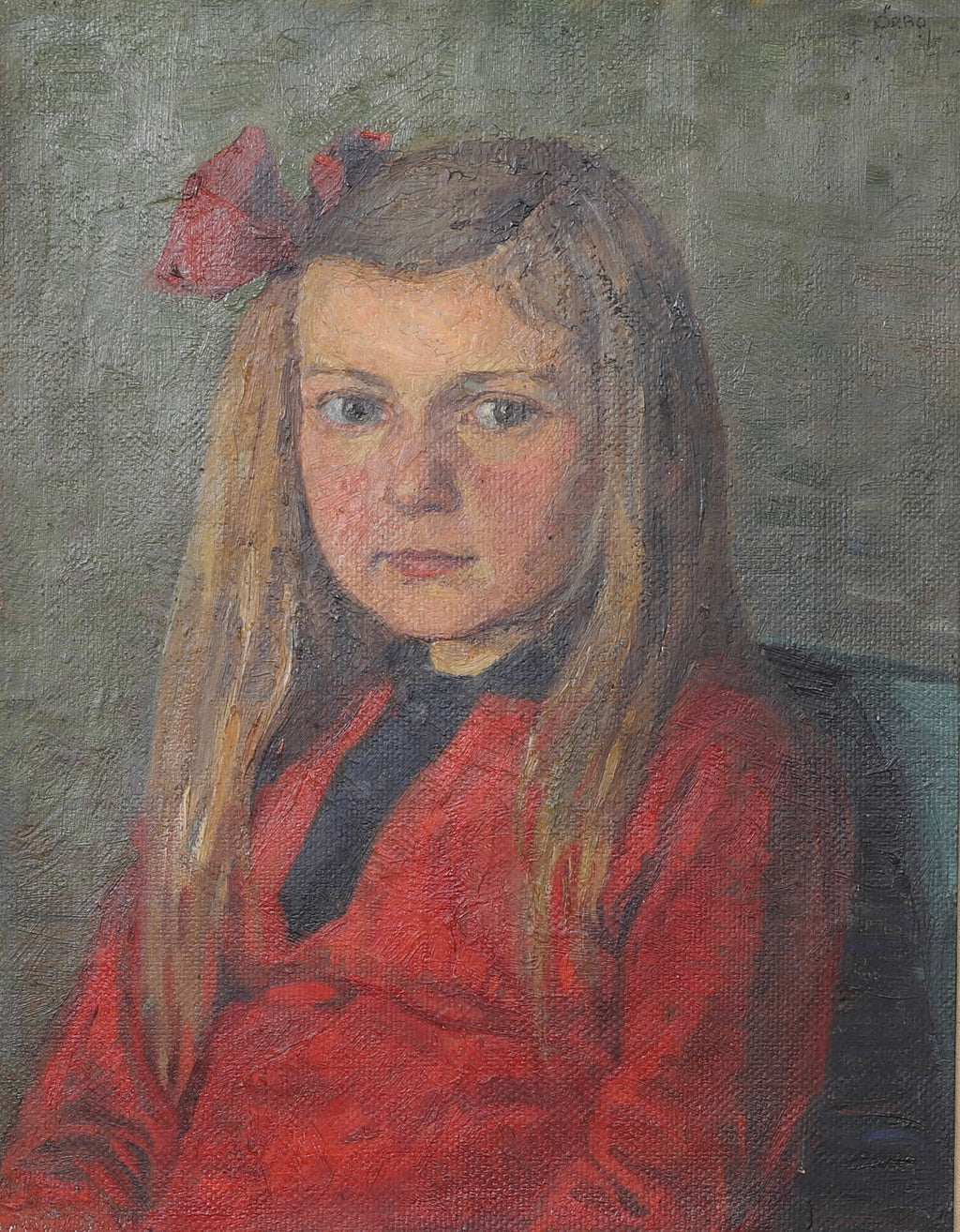 Vintage Art Room Girl's Portrait Sweden