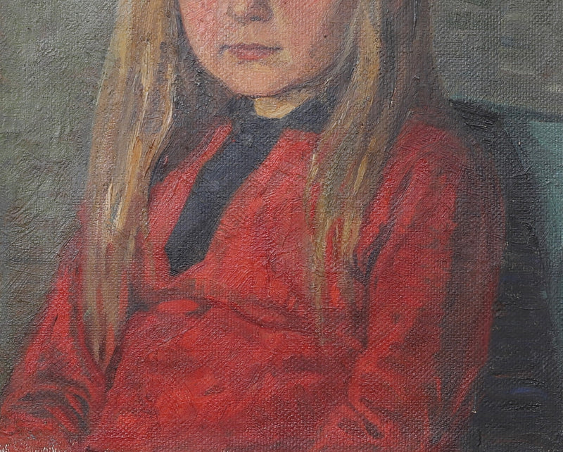 Vintage Art Room Girl's Portrait Sweden