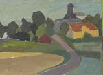 Mid Century Original Vintage Landscape Oil Painting from Sweden