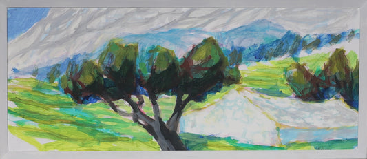 Vintage Art Room Mid Century Original Oil Painting from Sweden By H Anderz