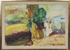 Original Vintage Mid Century Abstract Oil Painting from Sweden 1966