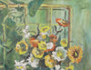 Swedish Vintage Mid Century Art Still Life Oil Painting