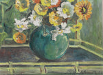 Swedish Vintage Mid Century Art Still Life Oil Painting