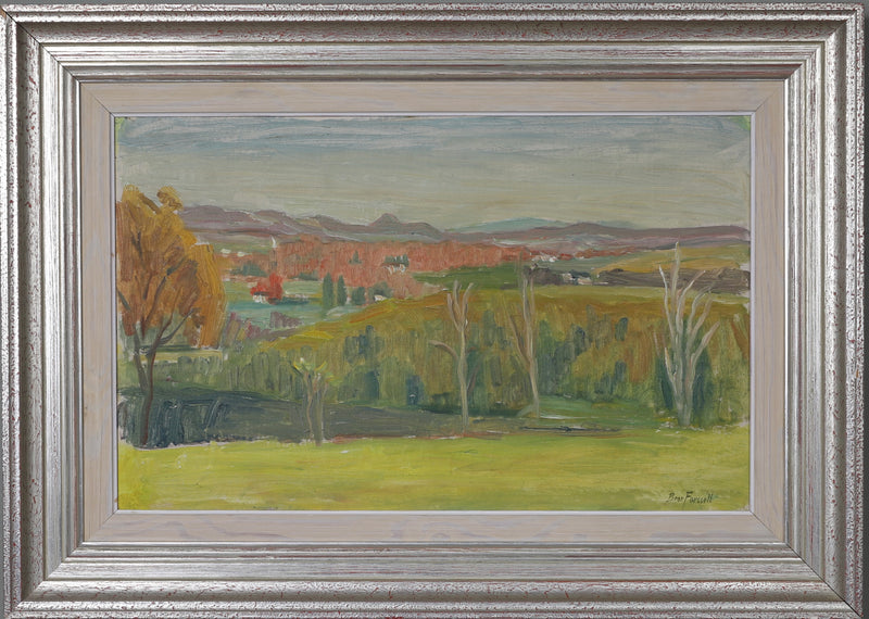 Mid Century Original Landscape Oil Painting From Sweden by B Forsell