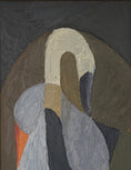 Load image into Gallery viewer, Mid Century Original Oil Painting The Swans from Sweden
