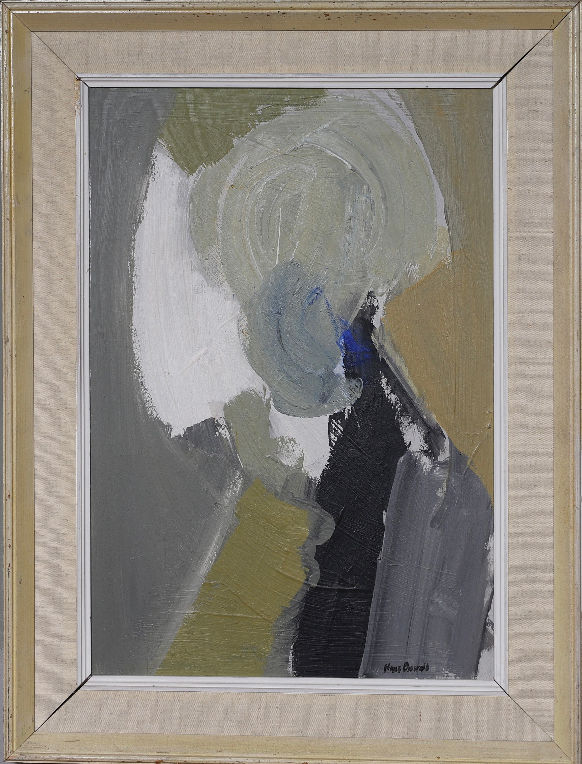 Mid Century Abstract Oil Painting From Sweden