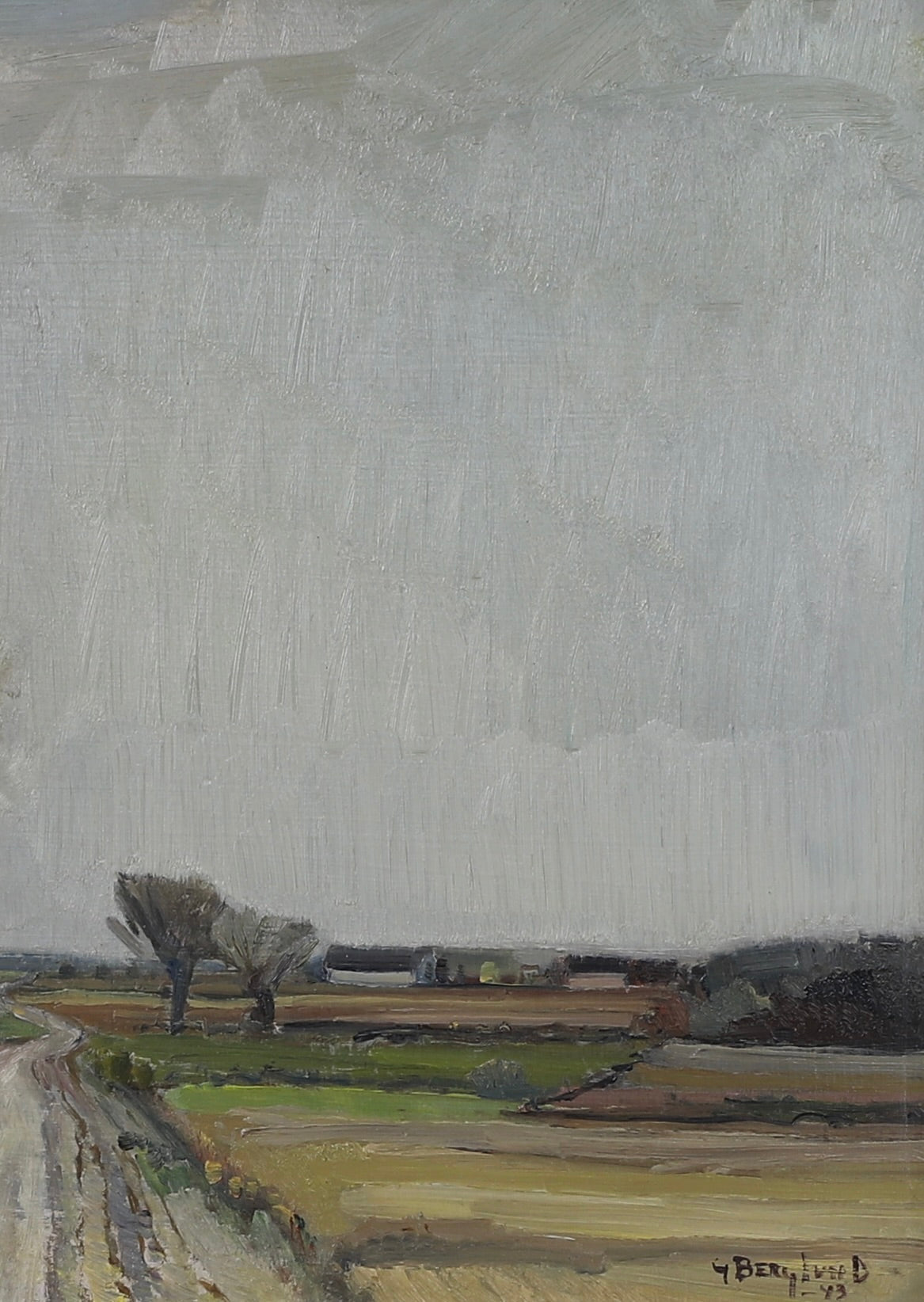 Mid Century Vintage Landscape From Sweden by G Berglund 1943