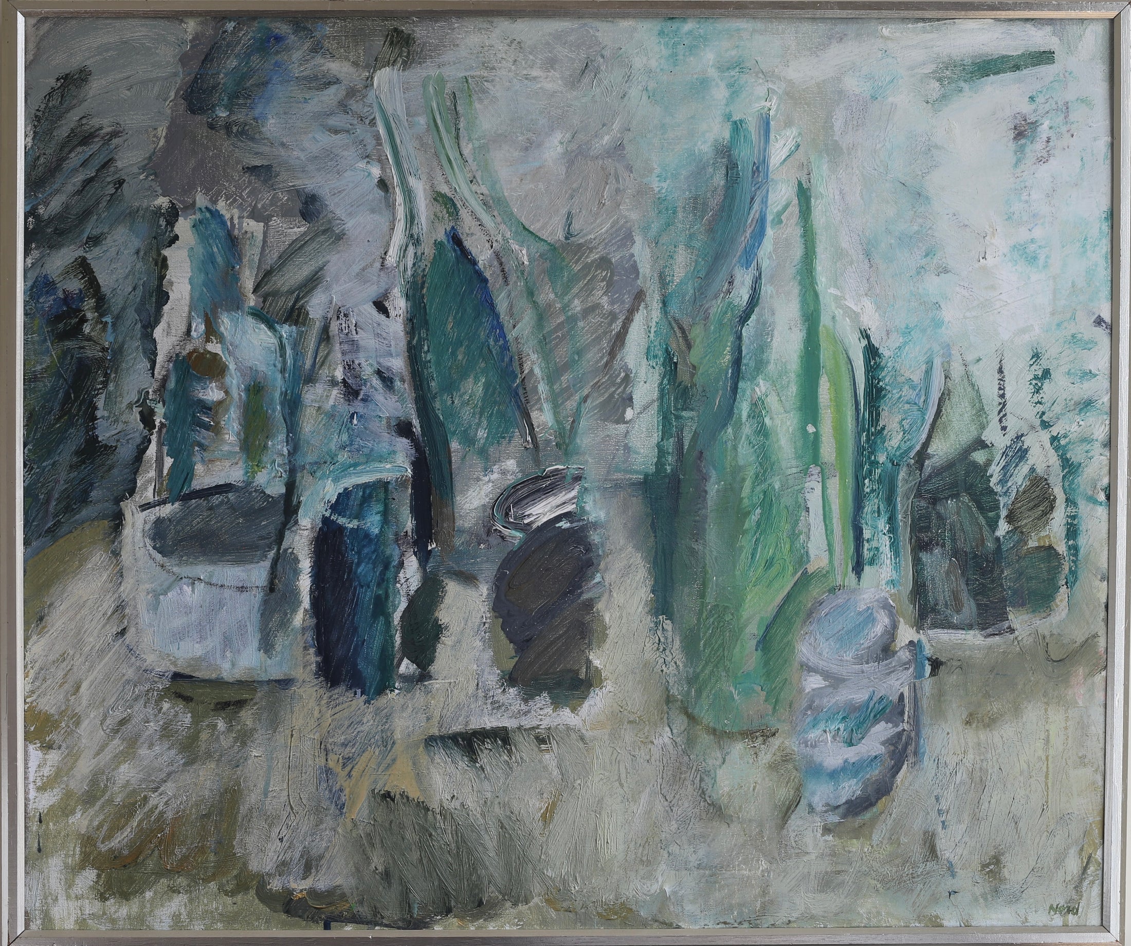 Swedish Vintage Art Still Life Oil Painting