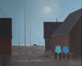 Load image into Gallery viewer, Original Mid Century Oil Painting From Sweden by F Lundqvist

