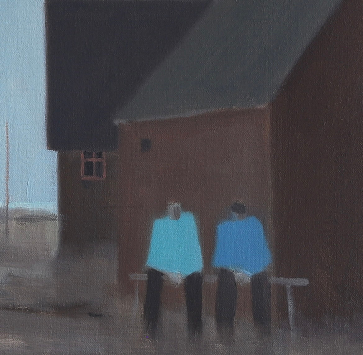 Original Mid Century Oil Painting From Sweden by F Lundqvist