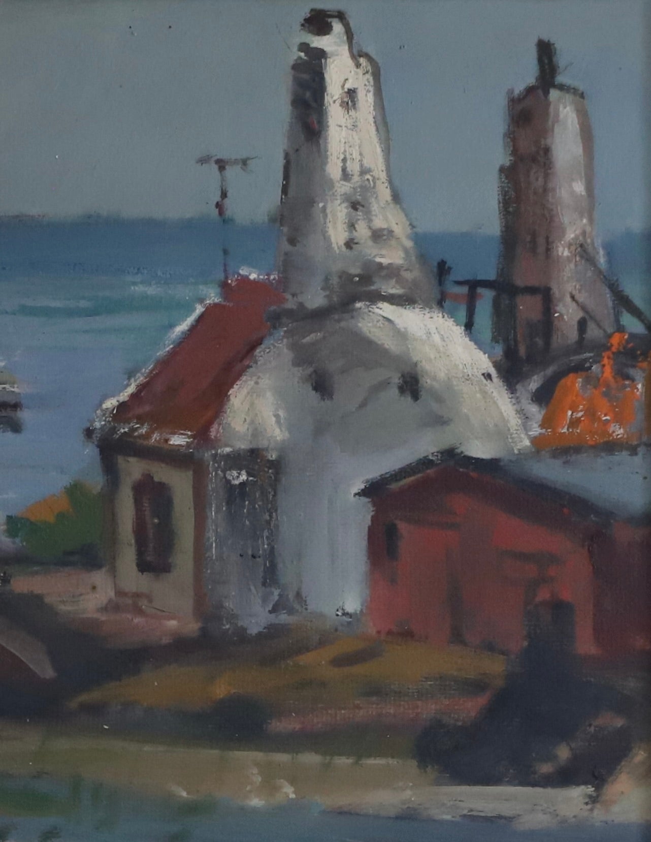 Mid Century Oil Painting From Sweden by G Isaksson