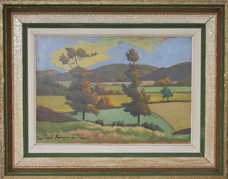 Vintage Impressionist Landscape Oil Painting From Sweden