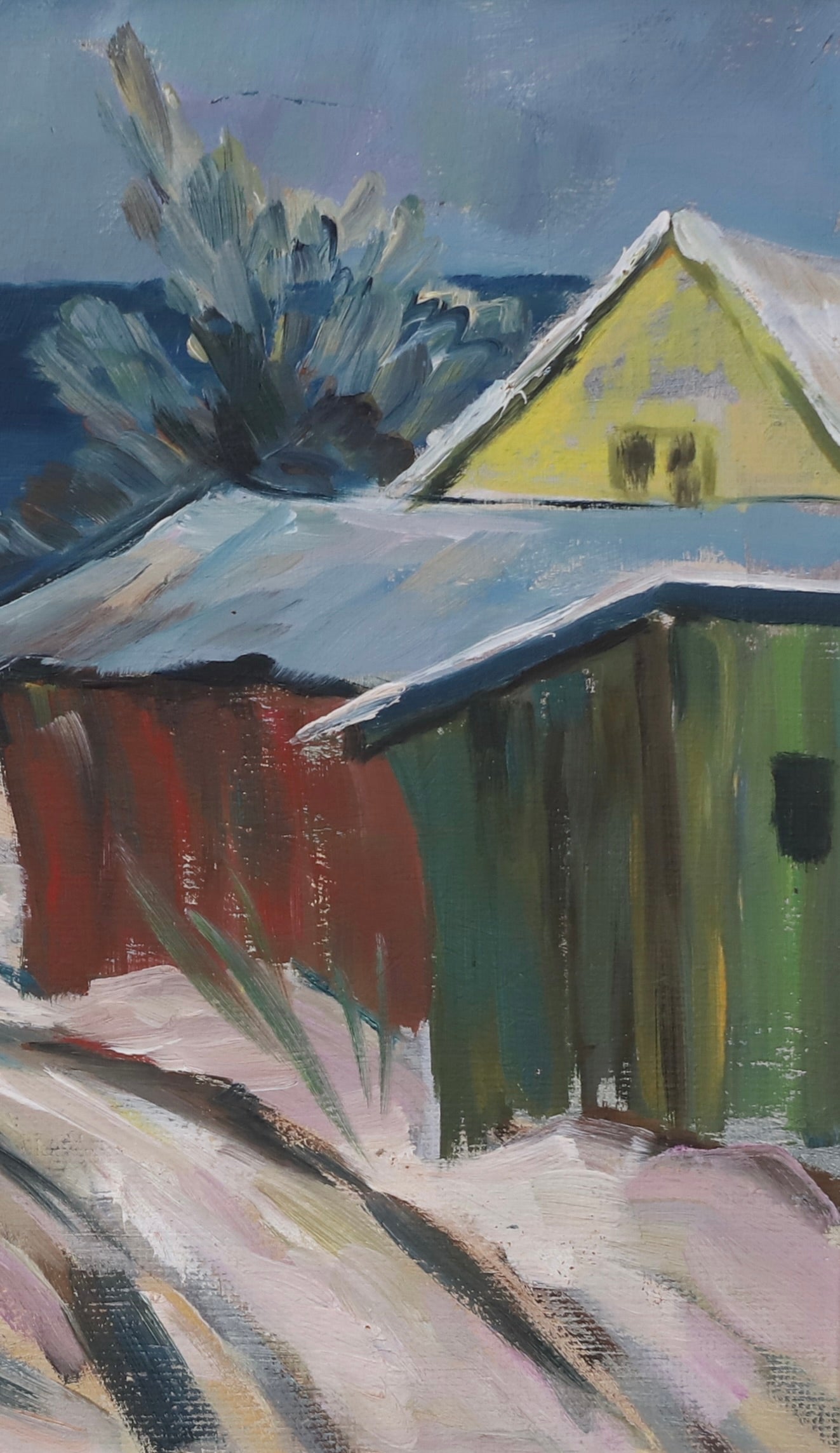 Vintage Original Coastal Oil Painting From Sweden