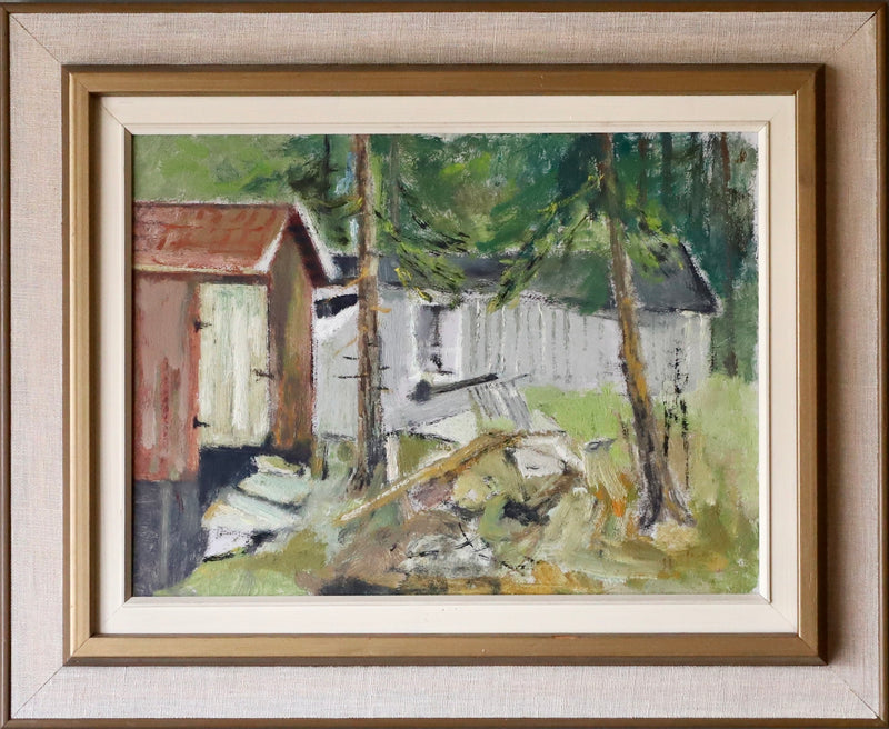 Original Oil Painting Vintage Mid Century By J Bören Sweden