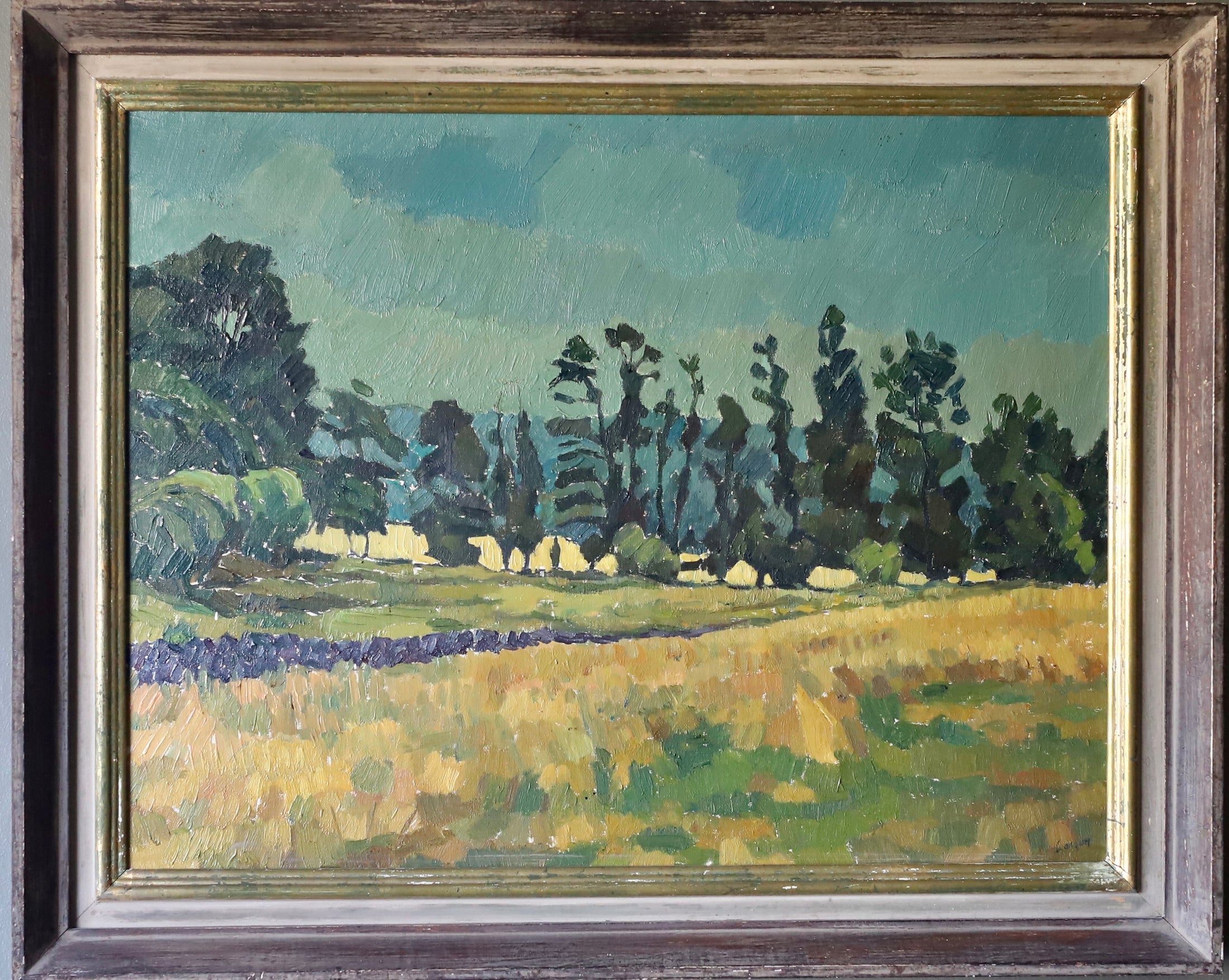 Mid Century Original Landscape Oil Painting From Sweden
