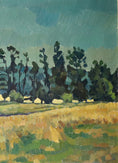 Load image into Gallery viewer, Mid Century Original Landscape Oil Painting From Sweden
