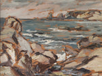 Original Seascape Oil Painting Vintage From Sweden