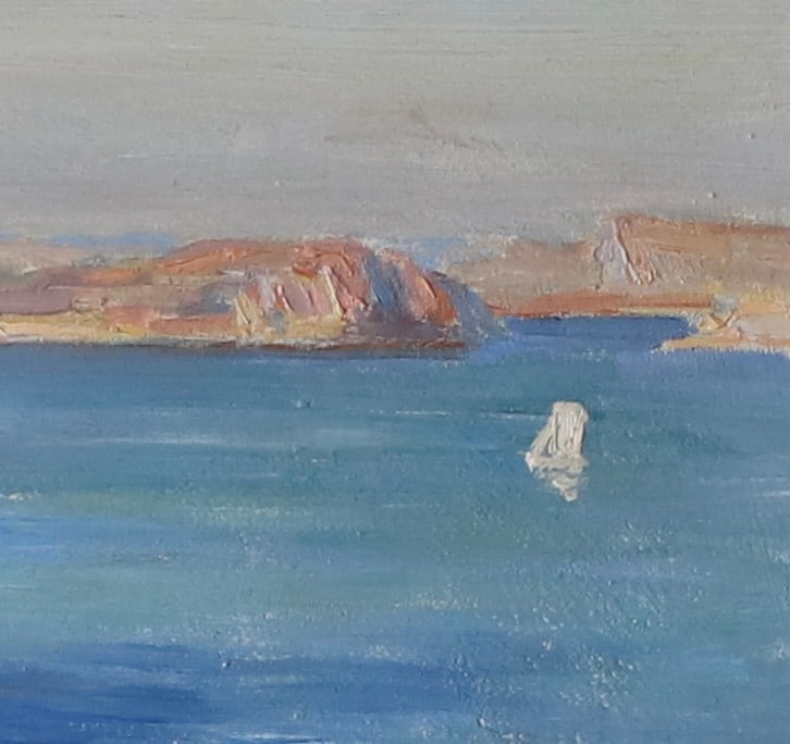Striking Vintage Coastal Oil Painting From Sweden