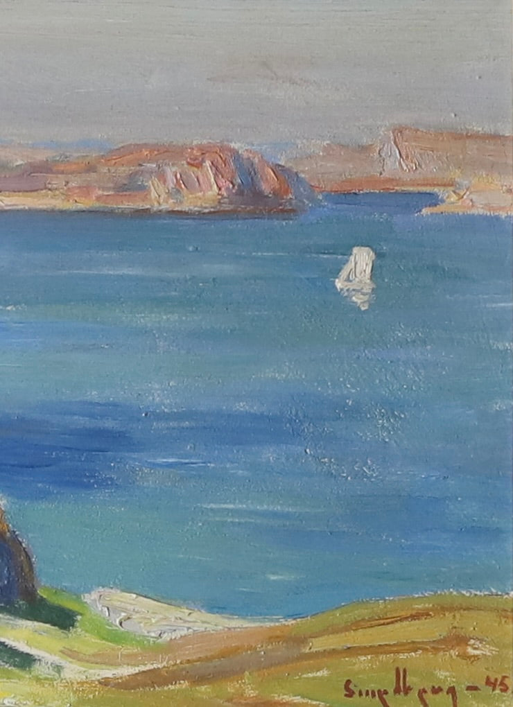 Striking Vintage Coastal Oil Painting From Sweden