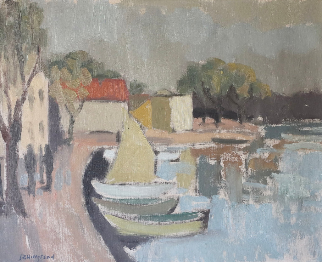 Original  Oil Painting Vintage Mid Century By B Hillgrund Sweden