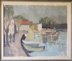 Original  Oil Painting Vintage Mid Century By B Hillgrund Sweden
