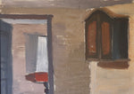 Mid Century Interior Oil Painting From Sweden