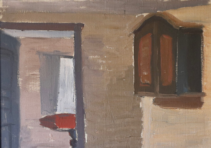 Mid Century Interior Oil Painting From Sweden