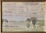 Vintage Art Room Landscape Oil Painting From Sweden by N Larsson