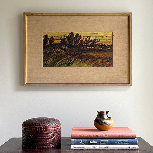 Mid Century Vintage Landscape From Sweden 1957