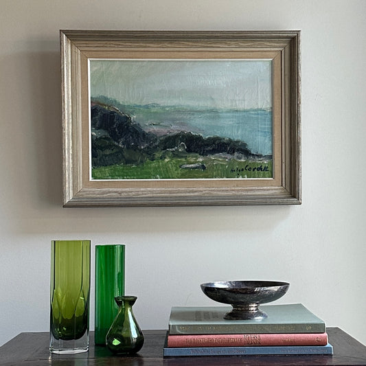 Vintage Art Original Landscape Oil Painting From Sweden H Cardell