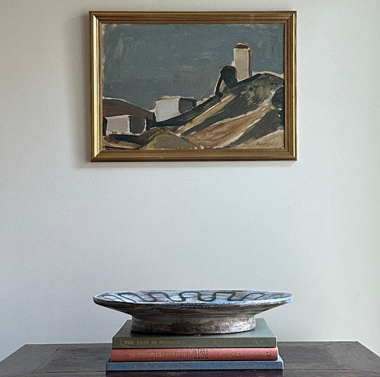 Vintage Art Original Cityscape Oil Painting by Rosensohn From Sweden