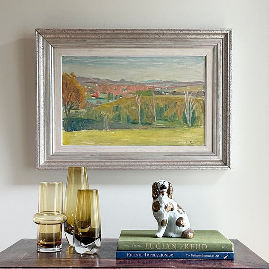 Mid Century Original Landscape Oil Painting From Sweden by B Forsell