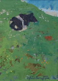 Load image into Gallery viewer, Vintage Original Cow Oil Painting from Sweden
