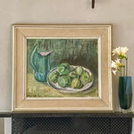 Vintage Mid Century Still Life of Apples Oil Painting from Sweden