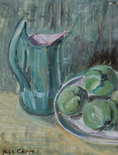 Load image into Gallery viewer, Vintage Mid Century Still Life of Apples Oil Painting from Sweden
