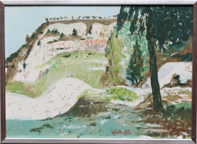 Vintage Landscape Oil Painting from Sweden by S Bengtsson 1971